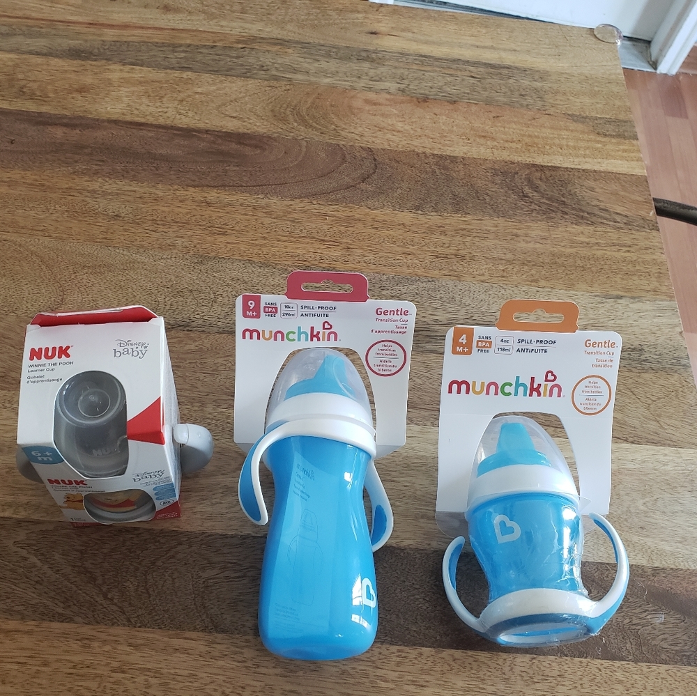Munchkin and Nuk bottles/cups